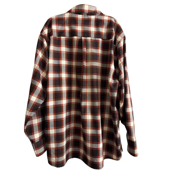 Dixxon Big Men's The Sidecar Flannel Button Up Party Shirt Orange Brown Size 4X - Picture 3 of 7